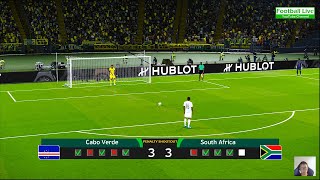 CAPE VERDE 🆚 SOUTH AFRICA  14 Final African Cup of Nations 2023  F Match Penalty Kicks  PES [upl. by Shenan]