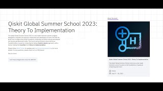 Qiskit Global Summer School 2023 [upl. by Nicola]