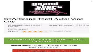 How to download and play gta vice city for 1gb ram android Device [upl. by Ardisi]