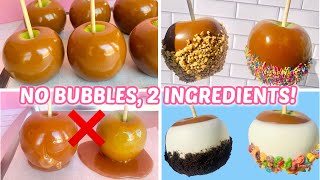 NO FAIL 2 INGREDIENT CARAMEL APPLES  Perfect Caramel Apples Every Time [upl. by Ennavoj]