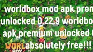 WORLDBOX MOD APK 0229  DOWNLOAD WORLD BOX PREMIUM HACK MENU UNLOCKED ALL NEW UPDATE T [upl. by Vas453]