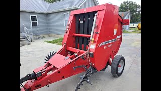 Massey Ferguson 1734 round baler [upl. by Nniuqal]