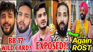 Uk07 Rider amp Munawar Faruqui EXPOSED Fukra amp elvish Wild card BB 17 BB 17 boring Jatt Prabhjot [upl. by Ecirtaeb]