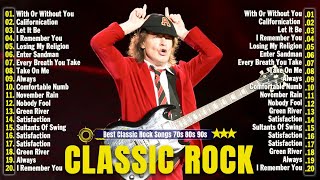 Classic Rock Songs  Power Ballads 💥 ACDC Pink Floyd Eagles Queen Def Leppard Bon Jovi U2 [upl. by Holly]