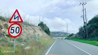 E710 road Episkopi Village 11 kilometres northeast from the city of Paphos in Cyprus 20240107 [upl. by Shih]