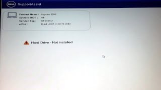 How to fix hard drive not installed in windows 10 dell  hard drive not installed dell Electronook [upl. by Ailla]