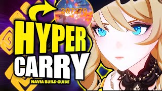 NAVIA 101 Build Guide Best Weapons  Artifacts Genshin Impact [upl. by Tneicniv]