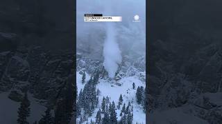 Incredible View of a Triggered Avalanche on Rock Face in Utah [upl. by Gen866]