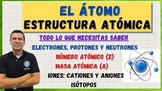 ATOMO ION E ISOTOPOS NUMERO ATÓMICO NUMERO DE MASA  CATIONES Y ANIONES ESTRUCTURA ATOMICA [upl. by Rehptosirhc150]