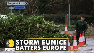 Storm Eunice Power disrupted in UK Europe as storm causes widespread damage  World News [upl. by Wier]