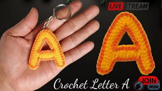 how to crochet the letter A keychain [upl. by Alexandros]