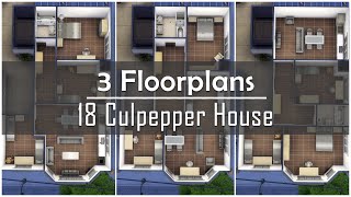 18 Culpepper House  3 Floorplans  The Sims 4  ts4 [upl. by Vasiliki591]