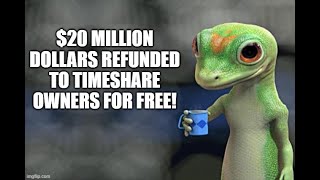 20 Million Dollars Refunded to Timeshare owners at no cost Timeshare Users Group Milestone reached [upl. by Dunston]