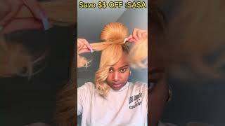 Came Across This Easy Updo With Bangs 😂💁🏽‍♀️Quick Weave Hair Tutorial With Bundles Elfinhair [upl. by Gross]