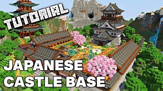 Japanese Castle Base  Minecraft Tutorial [upl. by Justen]