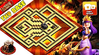 NEW STRONGEST Town Hall 9 TH9 WAR Base With CopyLink 2022  Clash Of Clans 717 [upl. by Ayifa]