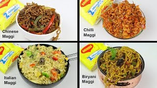 4 Most Unique Types Of Maggi  Biryani Maggi  Chilli Maggi  Chinese Maggi  Cheese Maggi [upl. by Ernesta]