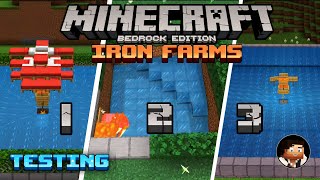 Testing Iron Farms In Minecraft Bedrock  Which One You Should Build [upl. by Elana257]