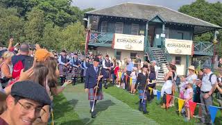 Pitlochry Highland Games Pipe Band Parade 2023 [upl. by Collis]