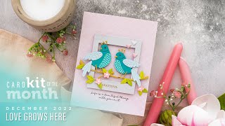 Spellbinders December 2022 Card Kit of the Month  Love Grows Here [upl. by Enecnarf]