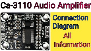 Ca3110 Audio Amplifier Board Connection DiagramAll Information👈 ❤️💥 [upl. by Aihsi]