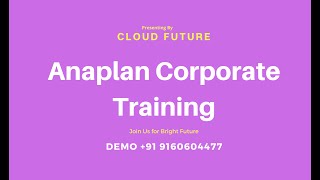 Anaplan Tutorial Anaplan Tutorail for Beginners  Anaplan Training  Anaplan Training in Telugu [upl. by Eelyek]