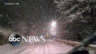 Noreaster brings April snow to Midwest Northeast I GMA [upl. by Denbrook]