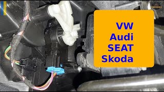 Replace DRIVER SIDE heater control temperature flap position motor B108D71 VW Audi SEAT Skoda [upl. by Soni236]