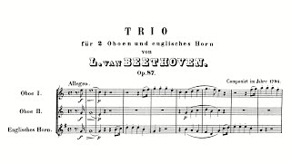 Beethoven Trio for 2 Oboes and English Horn in C major Op 87 with Score [upl. by Asial]