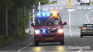 Brandweer met spoed opweg naar een automatische brandmelding bij Greif Europoort BV [upl. by Lutim]