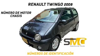 Renault Twingo Modelo 2007  ubicación número de motor y chasis [upl. by Annoval]