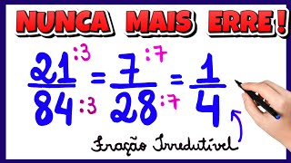 SIMPLIFICAÇÃO DE FRAÇÕES FRAÇÃO IRREDUTÍVEL APRENDA AGORA [upl. by Arual484]