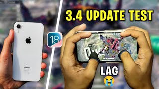 iPhone Xr Bgmi 34 Update Test After iOS 18🔥  iPhone Xr iOS 18 Gaming Test  iPhone Xr Pubg Test [upl. by Maillil310]