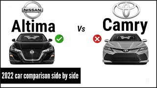 Nissan Altima vs Toyota Camry  2022 car comparison side by side [upl. by Etnoel]