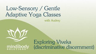 Exploring Viveka  Discrimanitive Discernment  LowSensory Adaptive Yoga with Audrey  45 Minutes [upl. by Anear991]