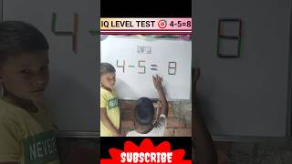 458 Solve this Equation by move 1 stick IQ LEVEL TEST shorts ytshorts iq [upl. by Nodgnal]