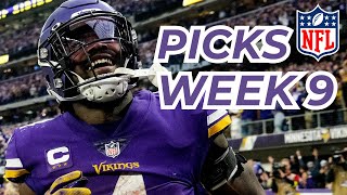 ¡Semana 9 de Halloween Pronósticos picks y predicciones de la NFL y Sin Tanto Show [upl. by Sisak804]