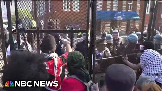 Protesters breach barricade at Democratic National Convention [upl. by George]