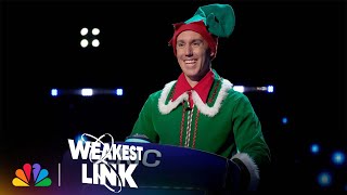 quotYou Scrooged Yourselfquot Host Jane Lynch to ChristmasThemed Contestants  Weakest Link  NBC [upl. by Cadmar]