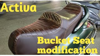 Activa bucket seat modification  Bucket seat for Activa no back pain pawarseatcovers [upl. by Ener834]