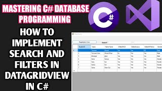 How to Implement Search in DataGridView in C Visual Studio  Search and Filters in DataGridView C [upl. by Onra]