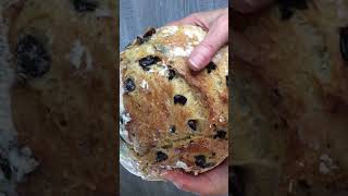 No knead Kalamata olive bread [upl. by Lipkin]