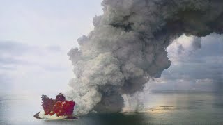 Hunga Tonga Volcano Eruption Update Large Tsunami Occurs Powerful Explosive Eruption [upl. by Hultgren184]