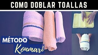 Cómo doblar toallas y toallones  trapos de cocina  METODO KONMARI [upl. by Jdavie]