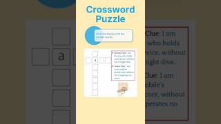 Crossword Puzzle  The Word Connection Game 2 riddles trivia crossword [upl. by Oremoh]