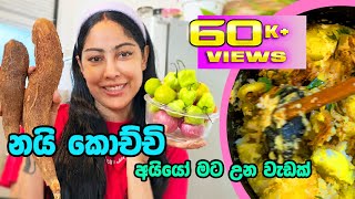 Piumi Srinayaka cooking නැන්දම්මගේ recipe එකකට රසම රස කෑමක් හැදුවා  manioc curry  2024 [upl. by Tarsuss228]