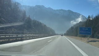 Munich to GarmischPartenkirchen  Autobahn A95 Driving [upl. by Akenahc35]