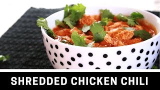 SHREDDED CHICKEN CHILI RECIPE  LOW CARB KETO CHILI [upl. by Adnuhsar]