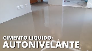 CIMENTO LIQUIDO QUE NIVELA O PISO VEJA COMO APLICAR  CIMENTO AUTONIVELANTE [upl. by Bonacci]