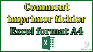 Comment imprimer fichier excel format a4 [upl. by Peyton]